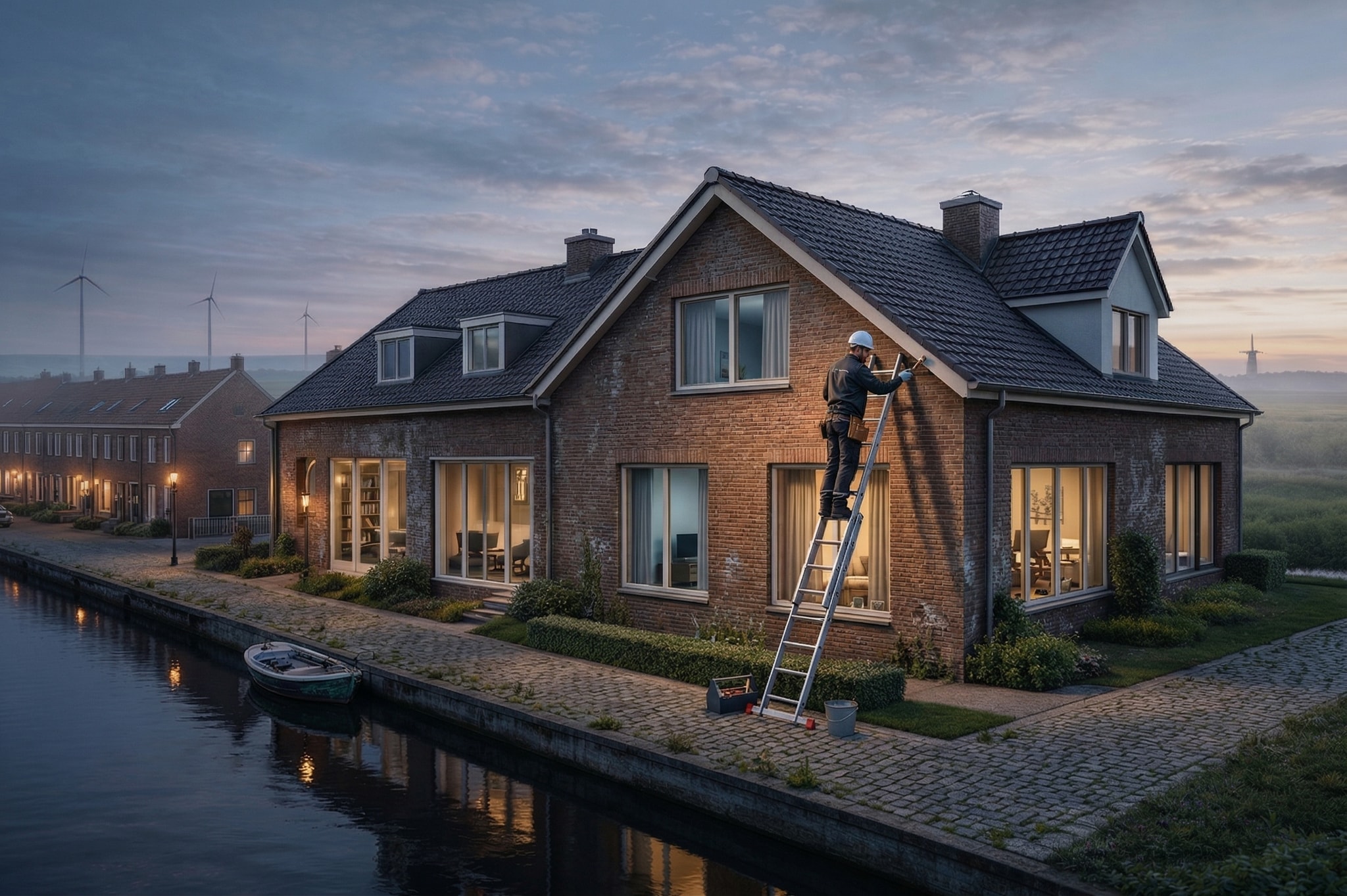 Nederlandse woning waarbij isolatie en ventilatie worden beoordeeld